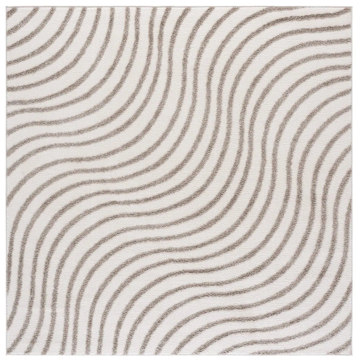Safavieh Wave 6'-7" x 6'-7" Rug in Ivory / Beige