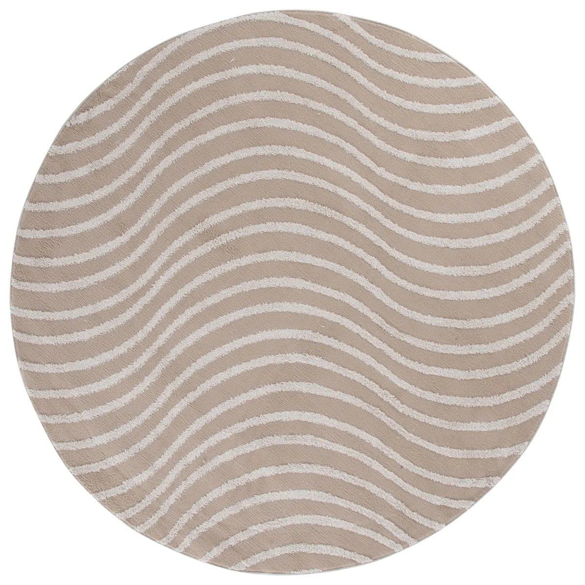 Safavieh Wave 6'-7" x 6'-7" Rug in Beige / Ivory