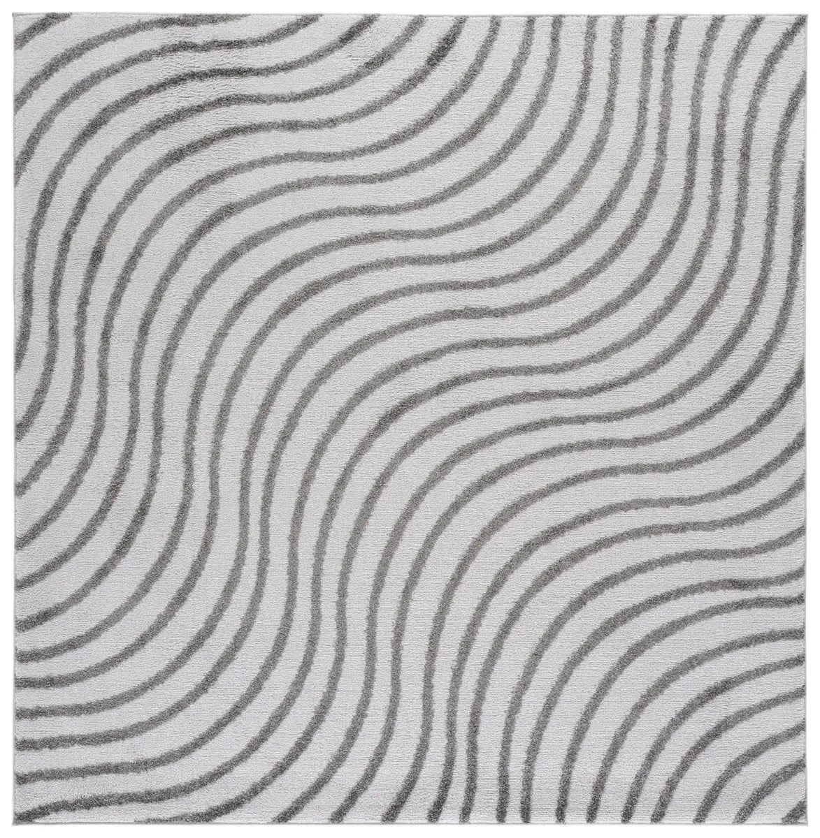 Safavieh Wave 6'-7" x 6'-7" Rug in Grey / Dark Grey