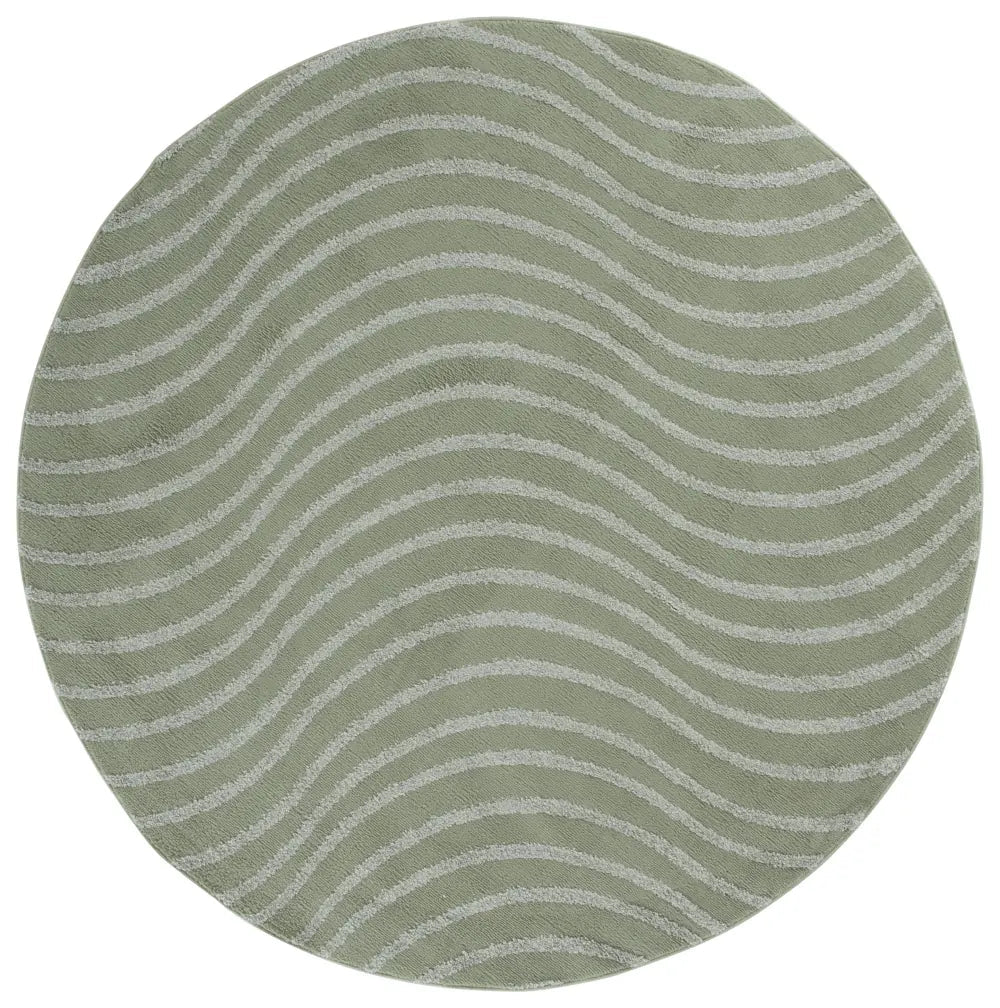 Safavieh Wave 6'-7" x 6'-7" Rug in Green / Grey