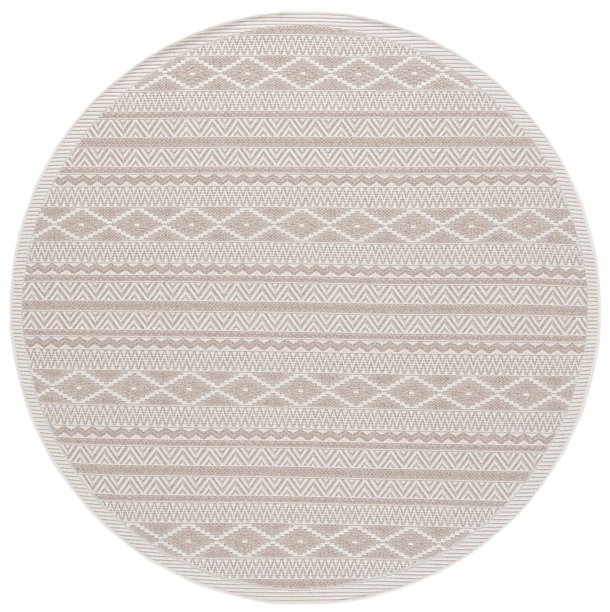 Safavieh Wicker 6'-7" x 6'-7" Rug in Ivory / Beige