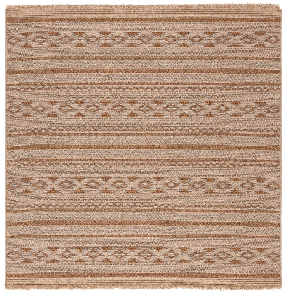 Safavieh Wicker 6'-7" x 6'-7" Rug in Grey / Brown
