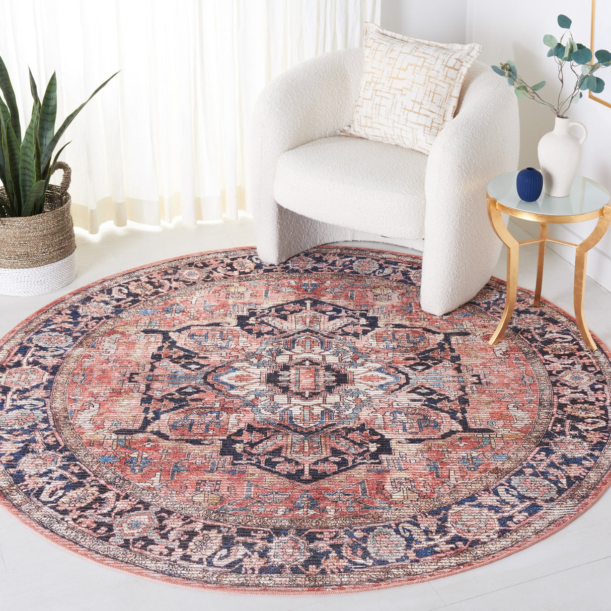Safavieh Serapi Sep624P Rust/Navy Rug.