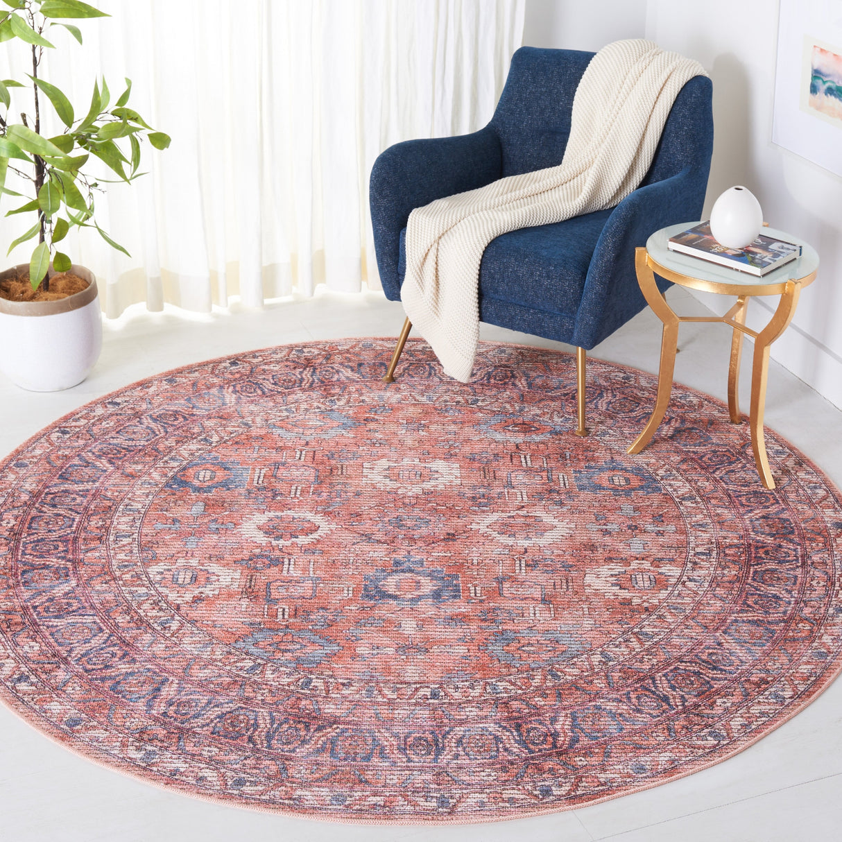 Safavieh Serapi Sep646P Rust/Blue Rug.