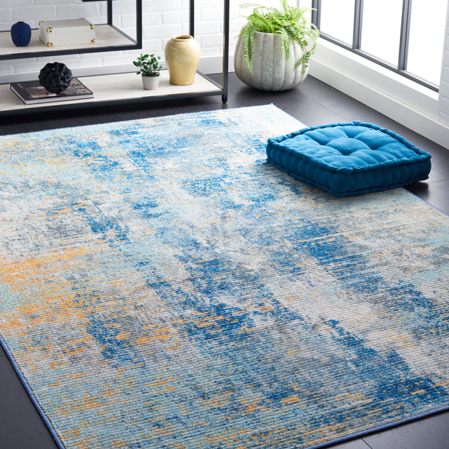 Safavieh Sequoia Seq100A Ivory Blue/Gold Rug.