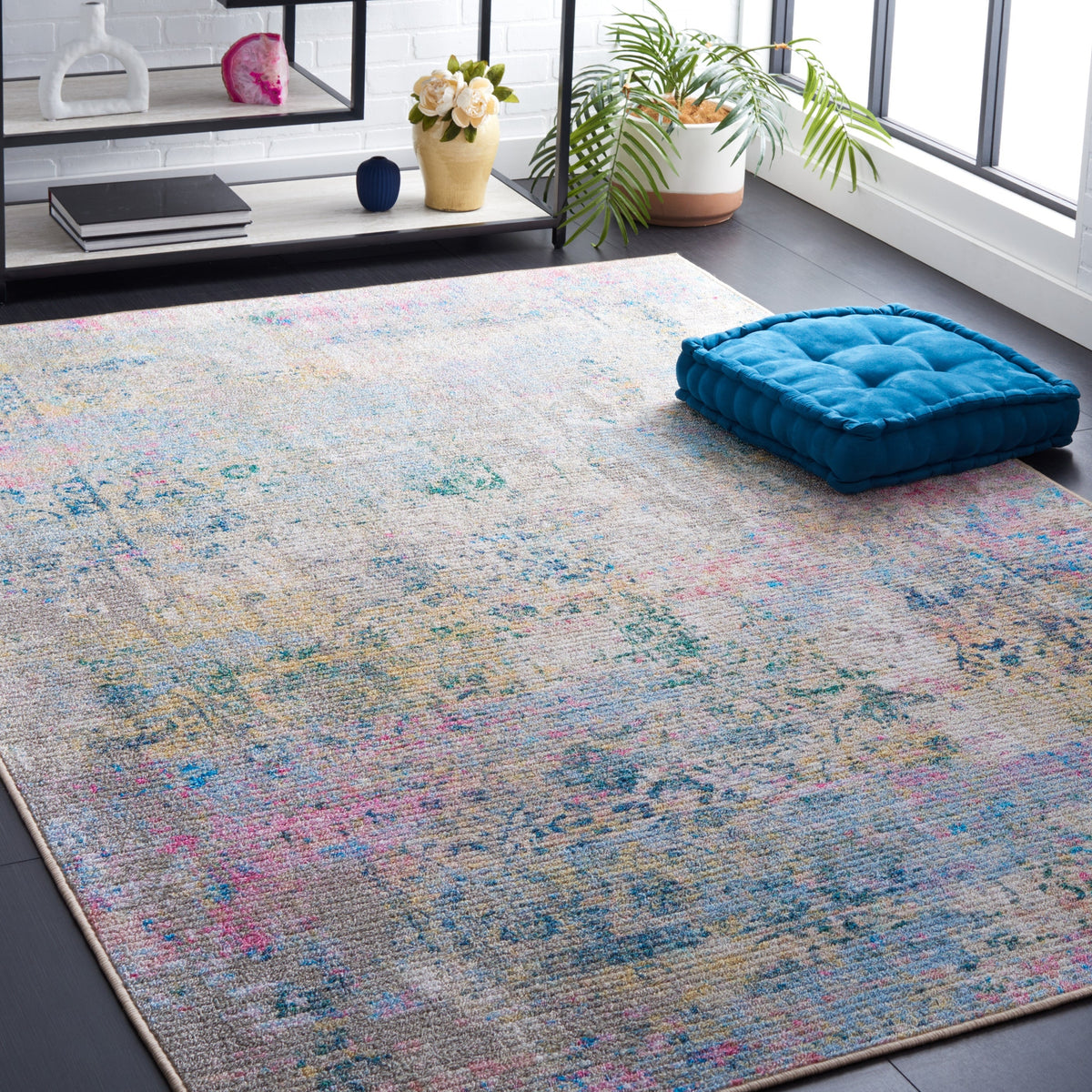 Safavieh Sequoia Seq102Y Green/Pink Rug.