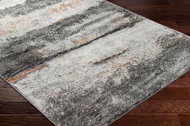 Surya San Francisco Sfo-2300 Charcoal, Ivory, Light Slate, Black, Mustard, Rust Rug.