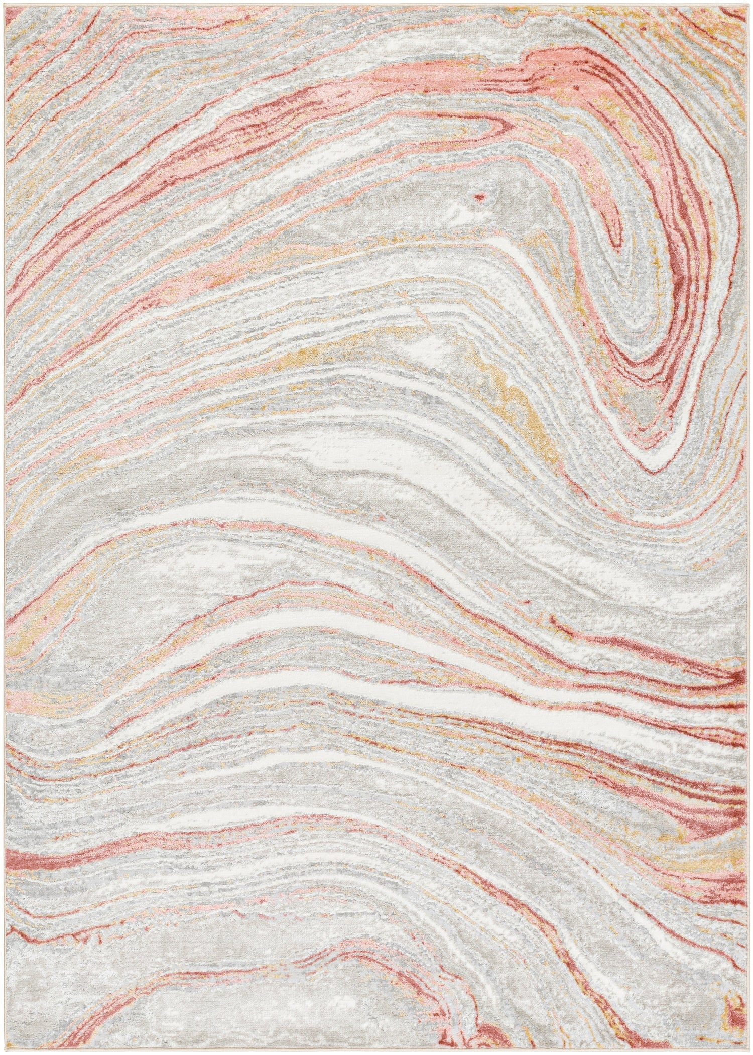 Surya San Francisco Sfo-2302 Dusty Pink, Ivory, Light Gray, Tan, Burgandy, Light Slate Rug.