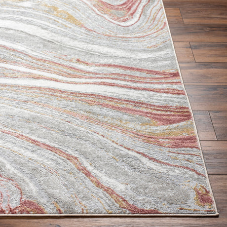 Surya San Francisco Sfo-2302 Dusty Pink, Ivory, Light Gray, Tan, Burgandy, Light Slate Rug.