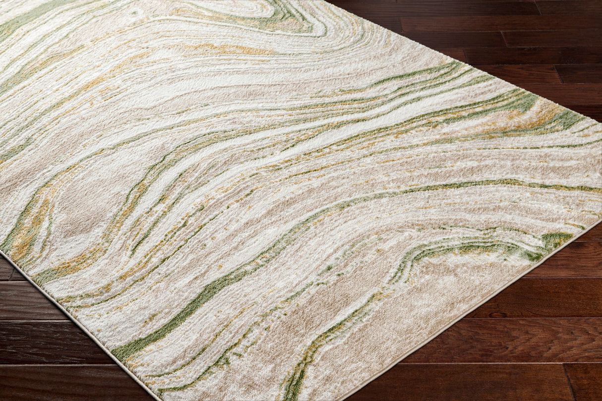 Surya San Francisco Sfo-2307 Ivory, Sage, Taupe, Olive, Tan Rug.