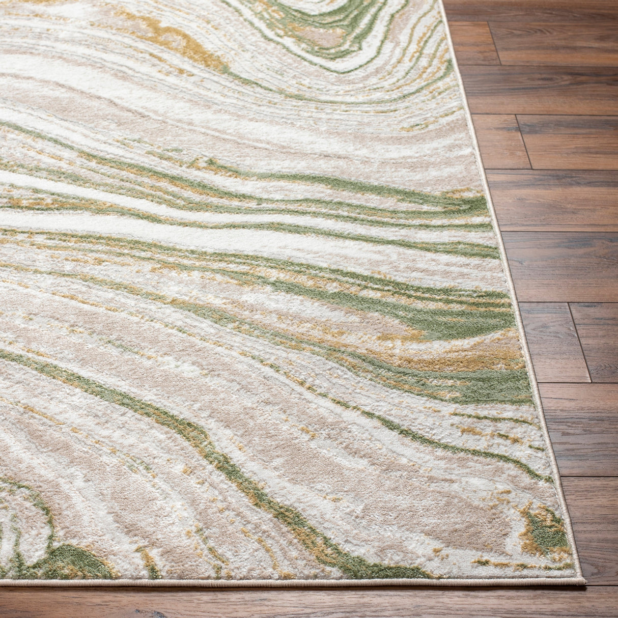 Surya San Francisco Sfo-2307 Ivory, Sage, Taupe, Olive, Tan Rug.