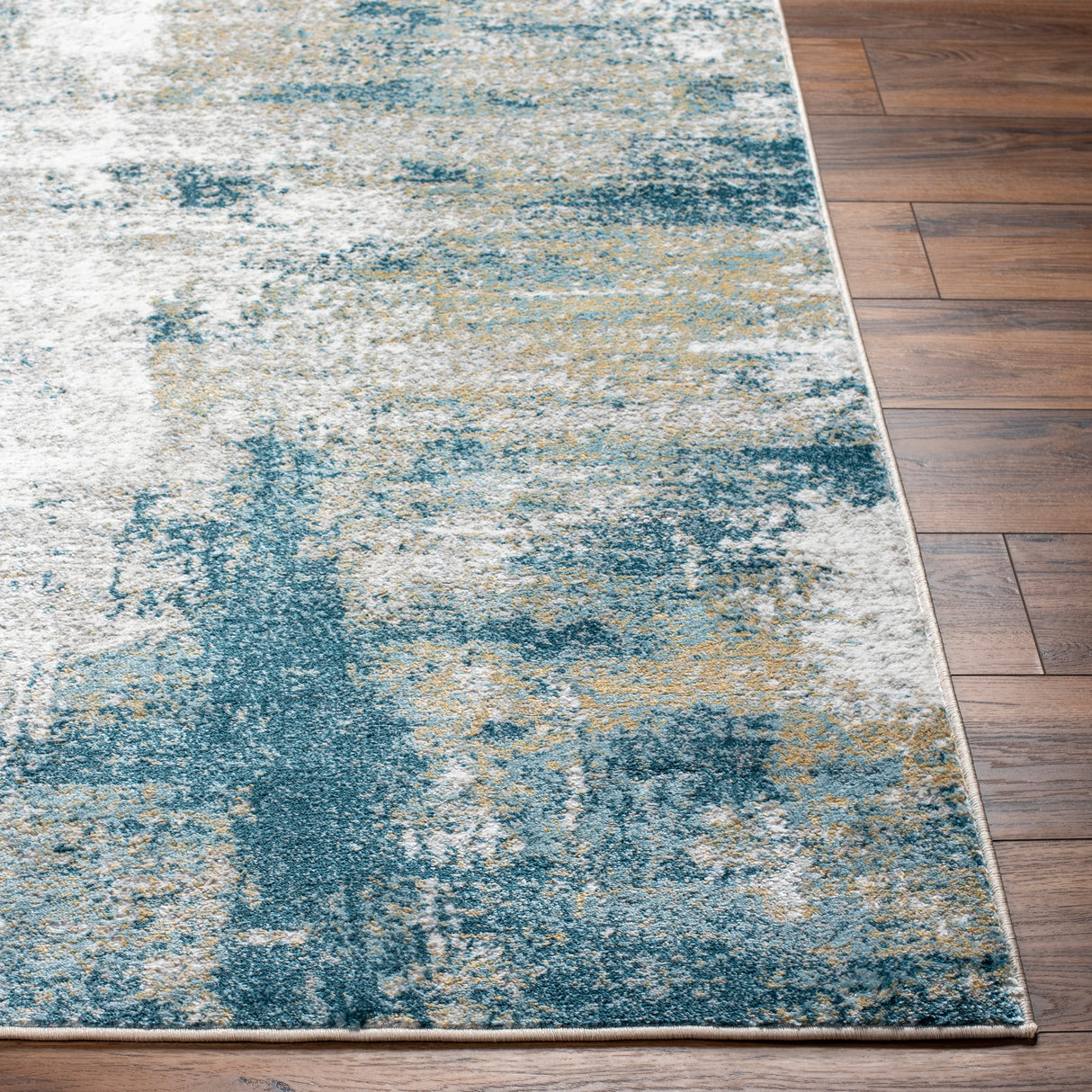 Surya San Francisco Sfo-2308 Blue, Light Gray, Ivory, Denim, Tan, Light Slate Rug.