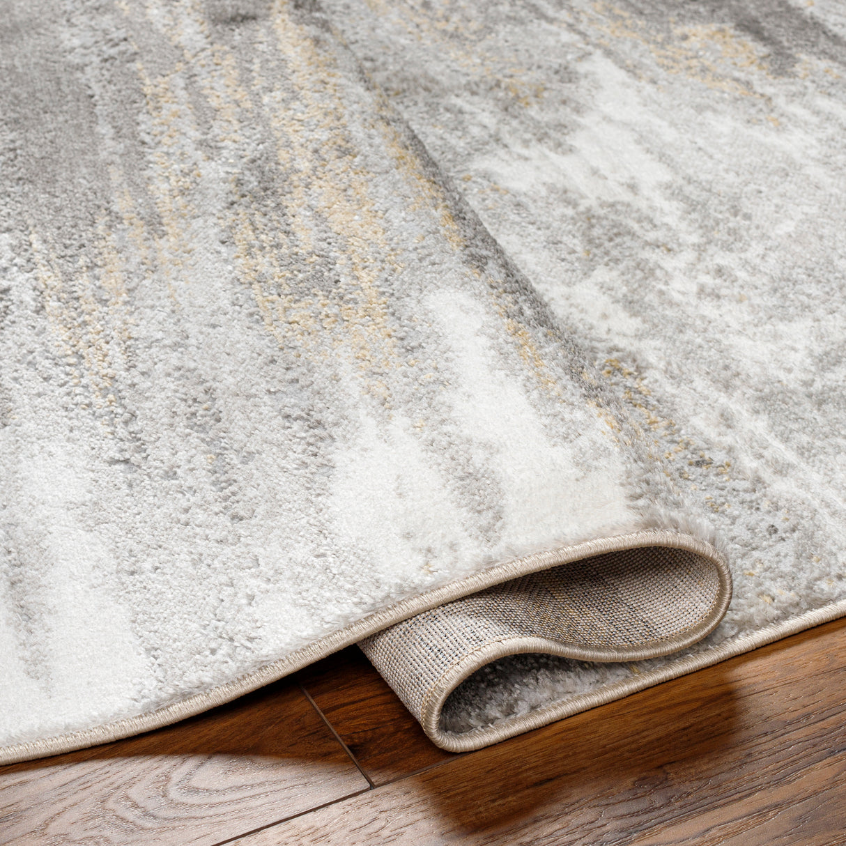 Surya San Francisco Sfo-2311 Light Gray, Ivory, Tan, Mustard, Light Slate Rug.