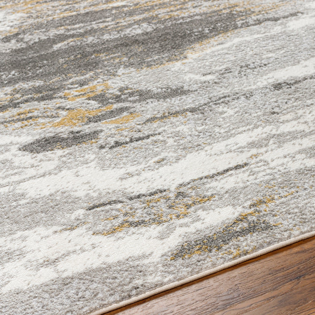 Surya San Francisco Sfo-2311 Light Gray, Ivory, Tan, Mustard, Light Slate Rug.