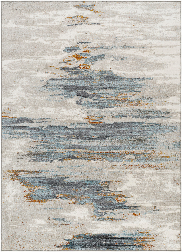 Surya San Francisco Sfo-2312 Ivory, Light Gray, Blue, Black, Mustard, Rust Rug.