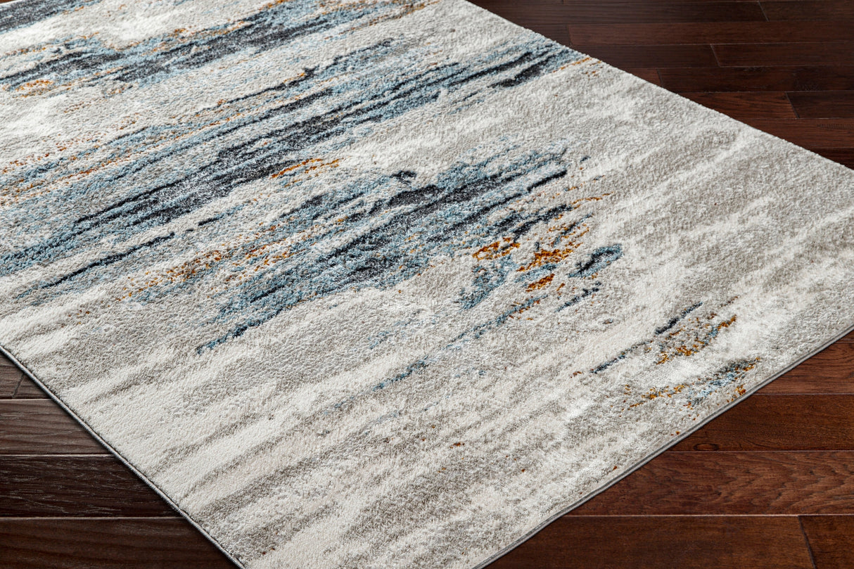 Surya San Francisco Sfo-2312 Ivory, Light Gray, Blue, Black, Mustard, Rust Rug.