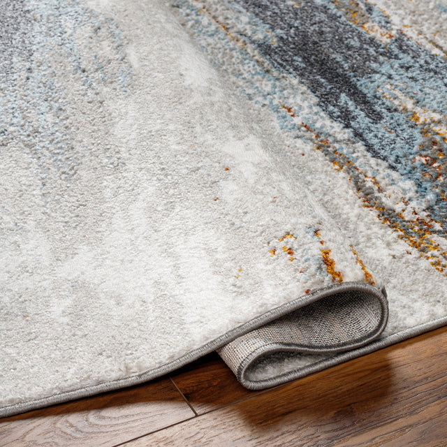 Surya San Francisco Sfo-2312 Ivory, Light Gray, Blue, Black, Mustard, Rust Rug.