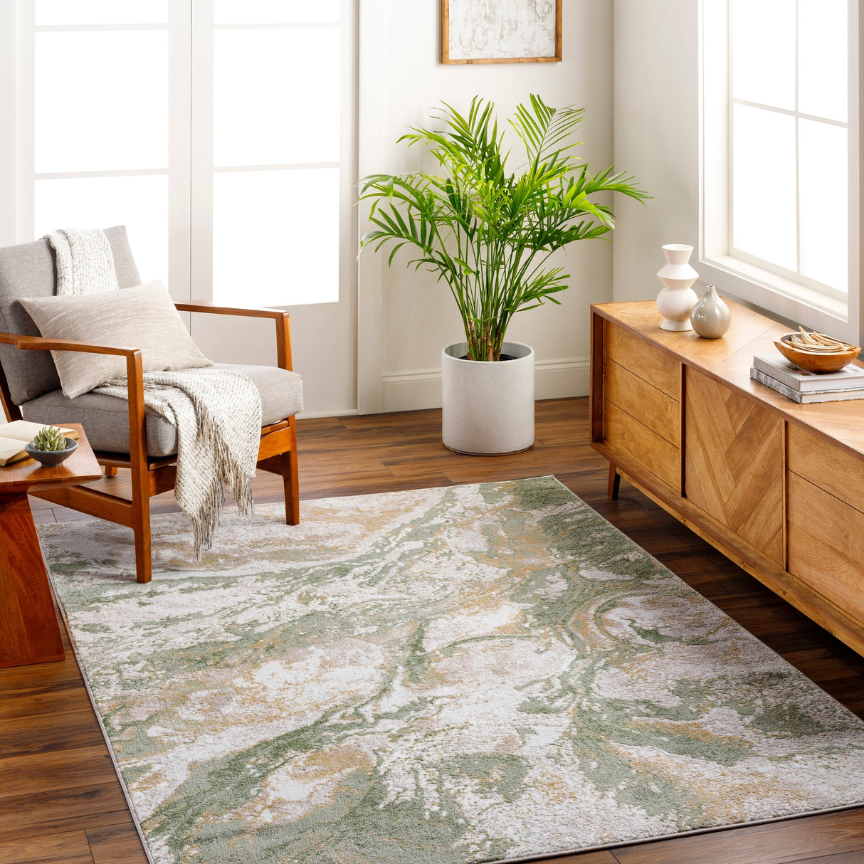 Surya San Francisco Sfo-2316 Ivory, Sage, Tan, Olive, Taupe Rug.