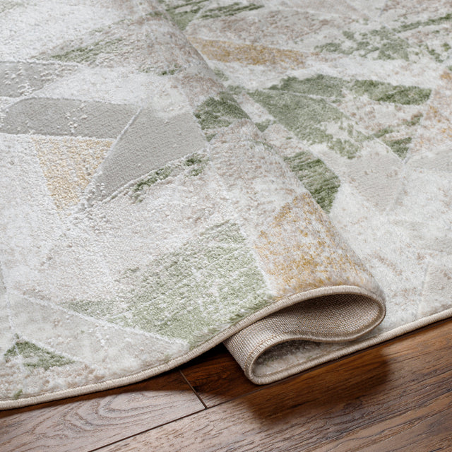 Surya San Francisco Sfo-2324 Ivory, Tan, Sage, Olive, Taupe, Mustard Rug.