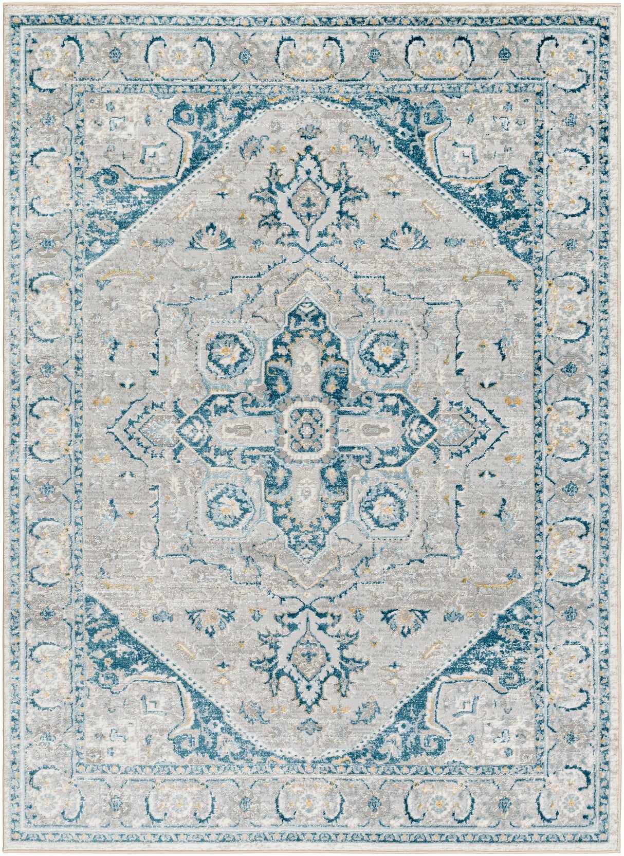 Surya San Francisco Sfo-2325 Ivory, Blue, Light Gray, Denim, Tan, Light Slate Rug.
