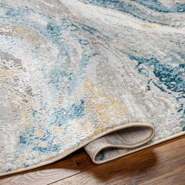 Surya San Francisco Sfo-2332 Ivory, Light Gray, Blue, Denim, Light Slate, Tan Rug.