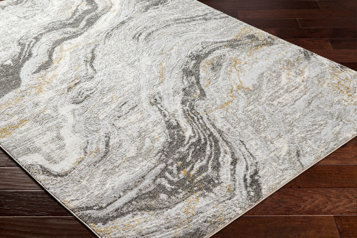 Surya San Francisco Sfo-2333 Light Gray, Ivory, Charcoal, Slate, Light Slate, Tan Rug.