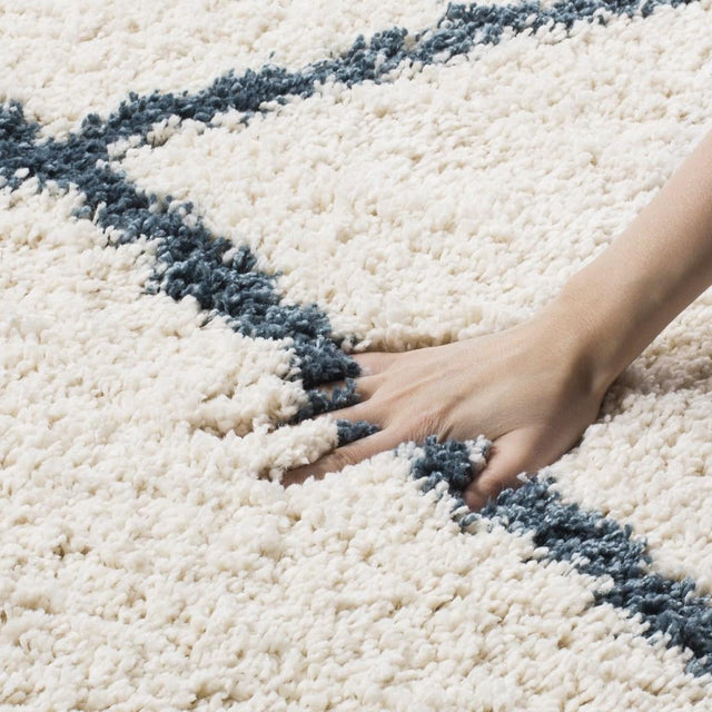 Safavieh Hudson Shag Sgh281T Ivory/Slate Blue Rug