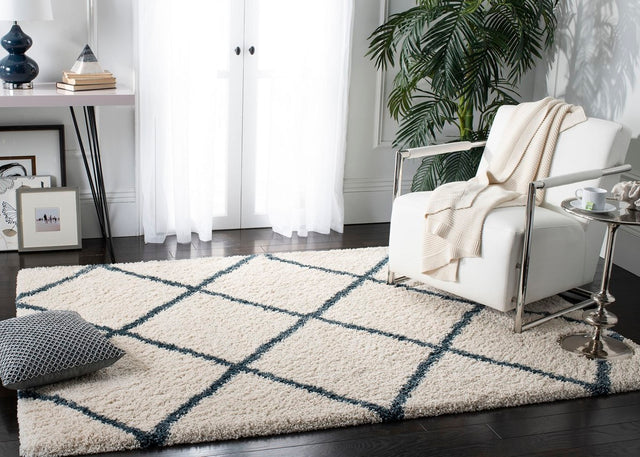 Safavieh Hudson Shag Sgh281T Ivory/Slate Blue Rug