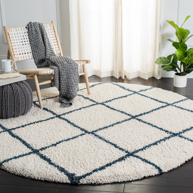 Safavieh Hudson Shag Sgh281T Ivory/Slate Blue Rug