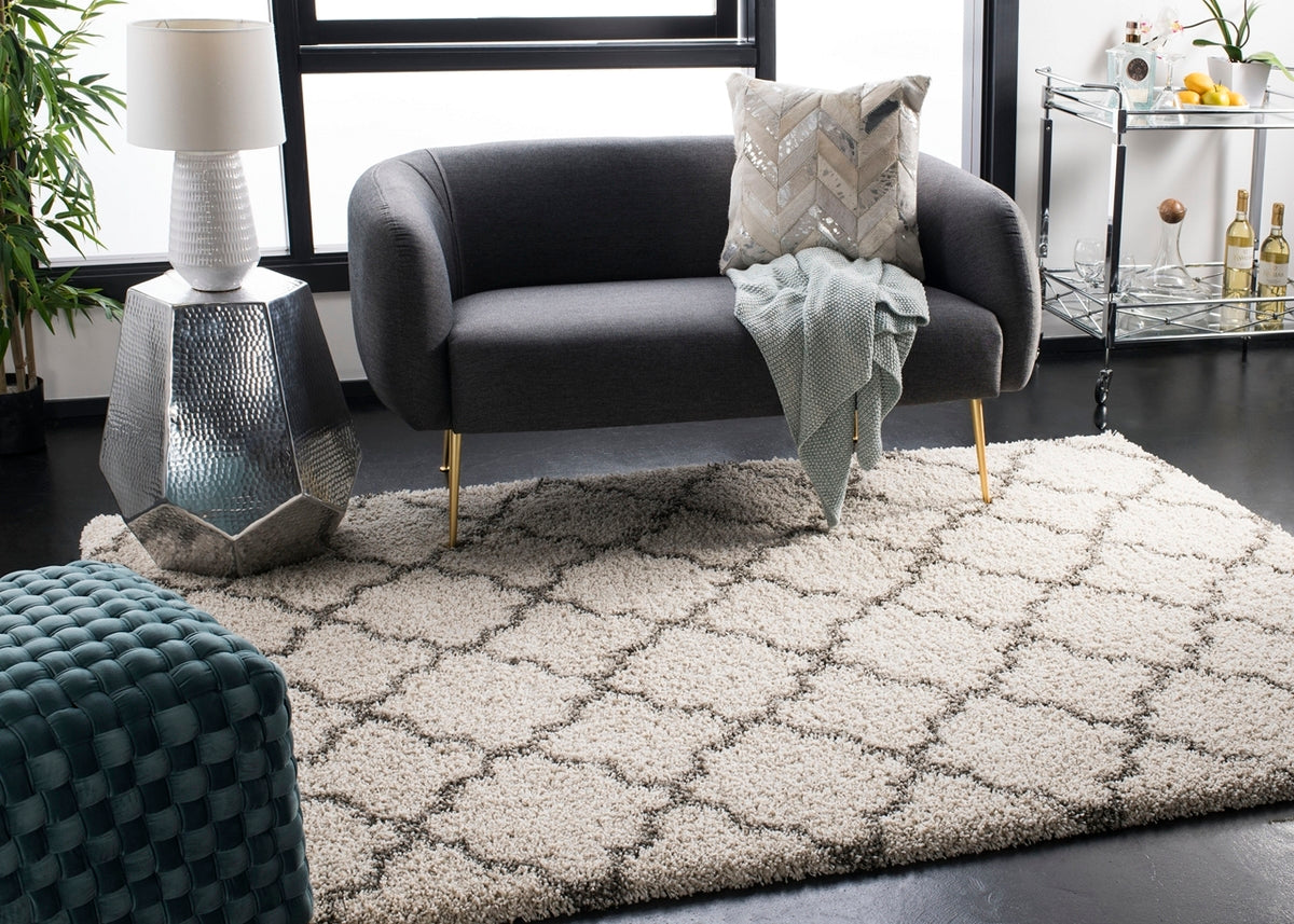 Safavieh Hudson Shag Sgh282A Ivory/Grey Rug