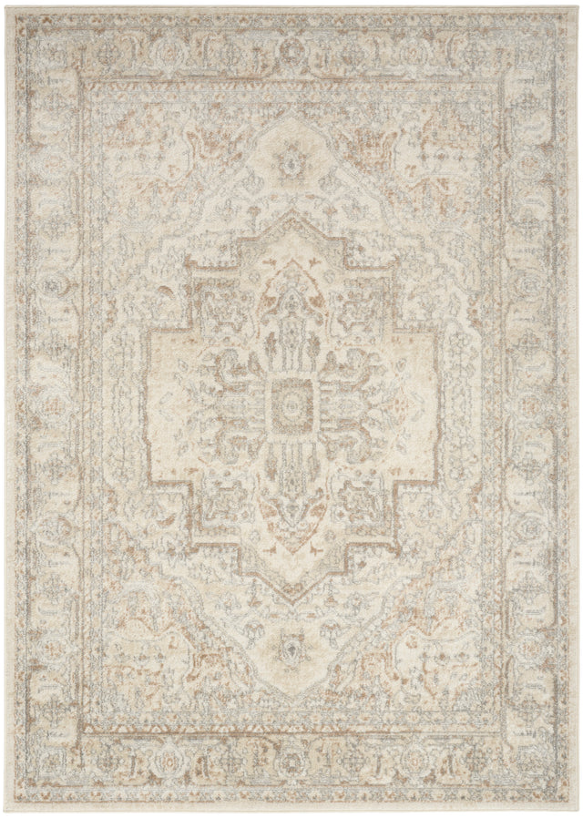 Nourison Quarry QUA18 Machine Made Beige Rug