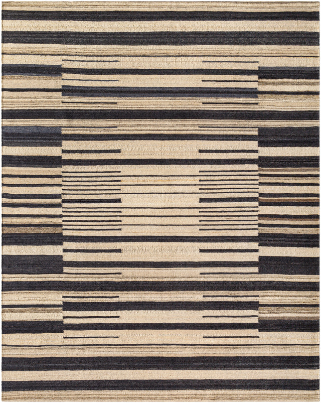 Surya Stockholm Shm-2300 Onyx, Natural, Warm Grey, Sage, Eggplant Rug.