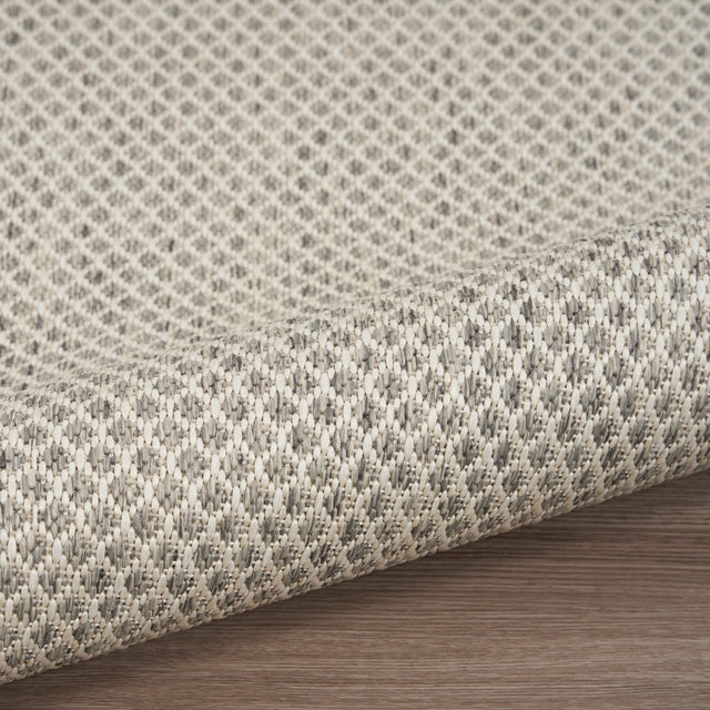 Nourison Courtyard COU01 Machine Made Ivory, Silver Rug