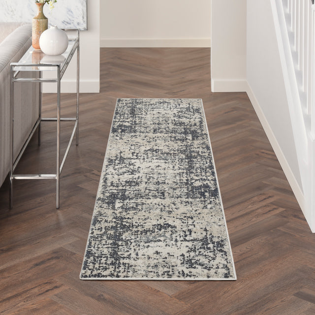 Nourison Quarry QUA17 Machine Made Ivory, Grey Rug