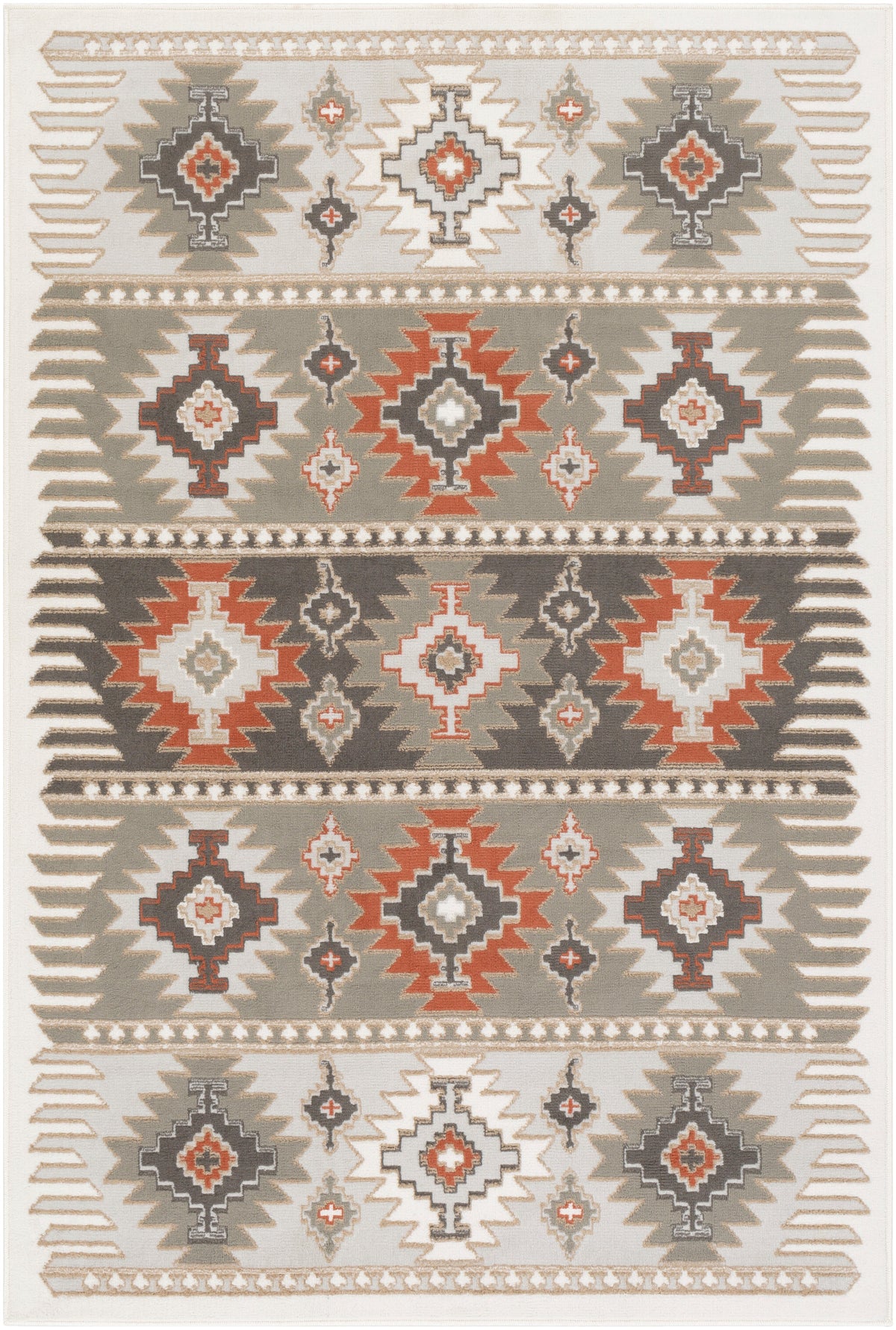 Surya Skagen Skg-2303 Light Gray, Silver Gray, Terracotta, Charcoal Rugs