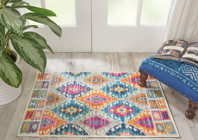 Nourison Passion PSN02 Machine Made Multicolor Rug