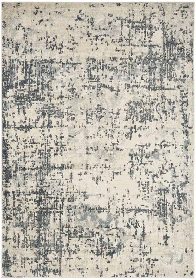 Nourison Quarry QUA17 Machine Made Ivory, Grey Rug