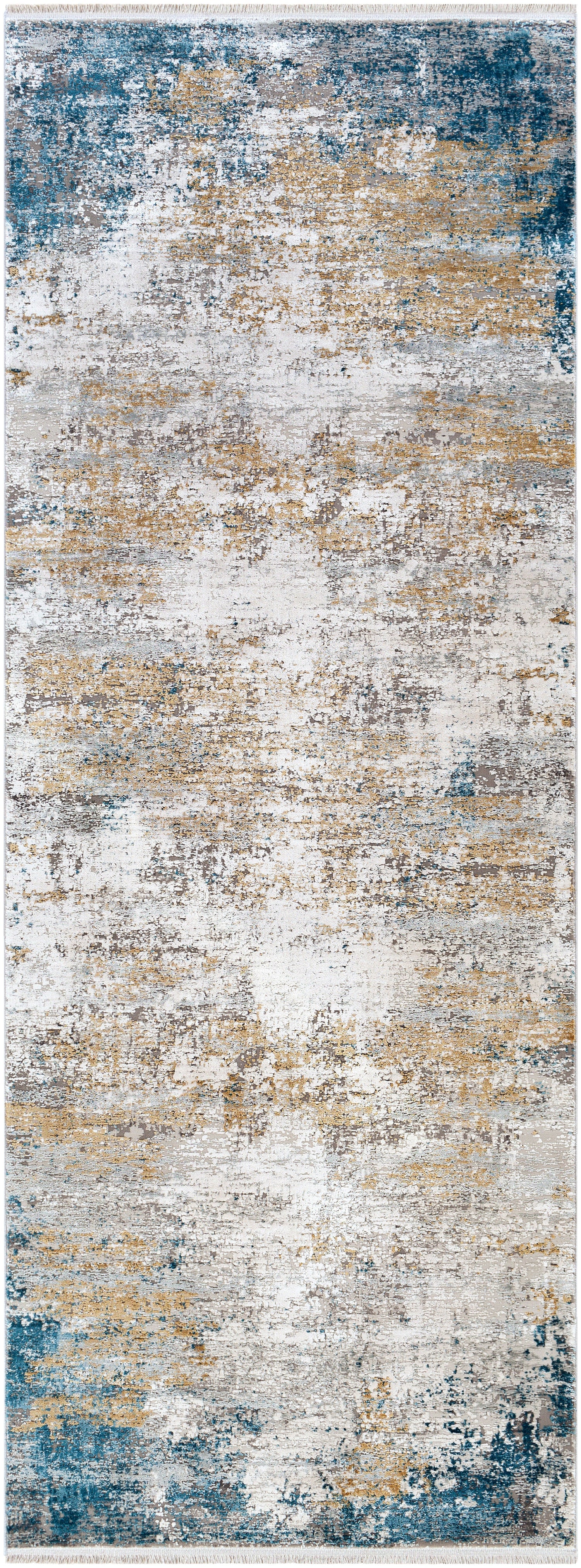 Surya Solar Sor-2301 Sky Blue, Dark Blue, Bright Yellow Rugs.