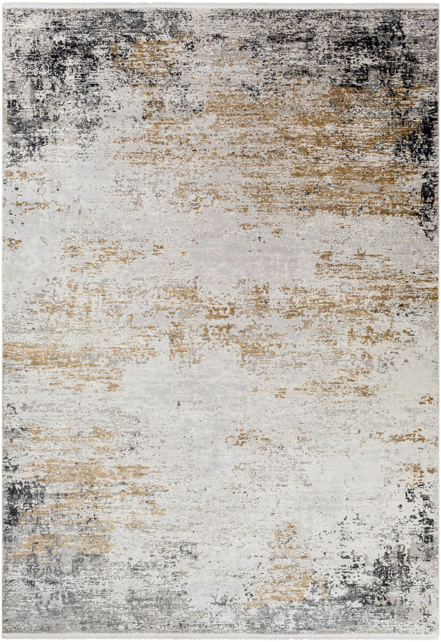 Surya Solar Sor-2302 Medium Gray, Taupe, Bright Yellow Rugs.