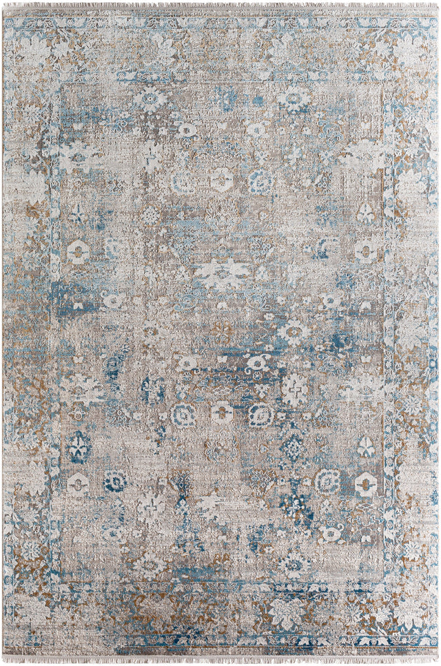 Surya Solar Sor-2307 Sky Blue, Dark Blue, Taupe Rugs.