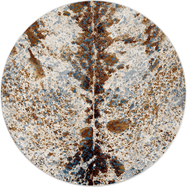 American Dakota Splatter Cowhide Denim Rug