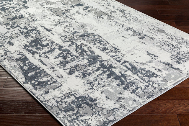 Surya Sunrise Sri-2300 Cream, Light Gray, Gray, Charcoal, Dark Blue Rug.