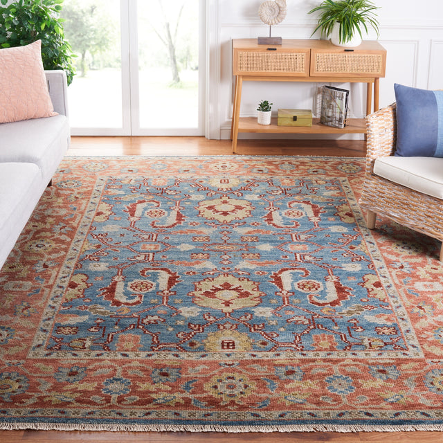 Safavieh Samarkand Srk128K Turquoise/Rust Rug.