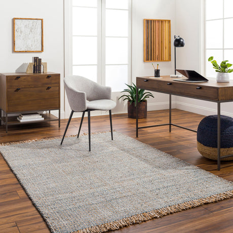 Surya Sara Sru-2305 Pewter, Sage, Slate Grey Taupe, Nickel Rug.