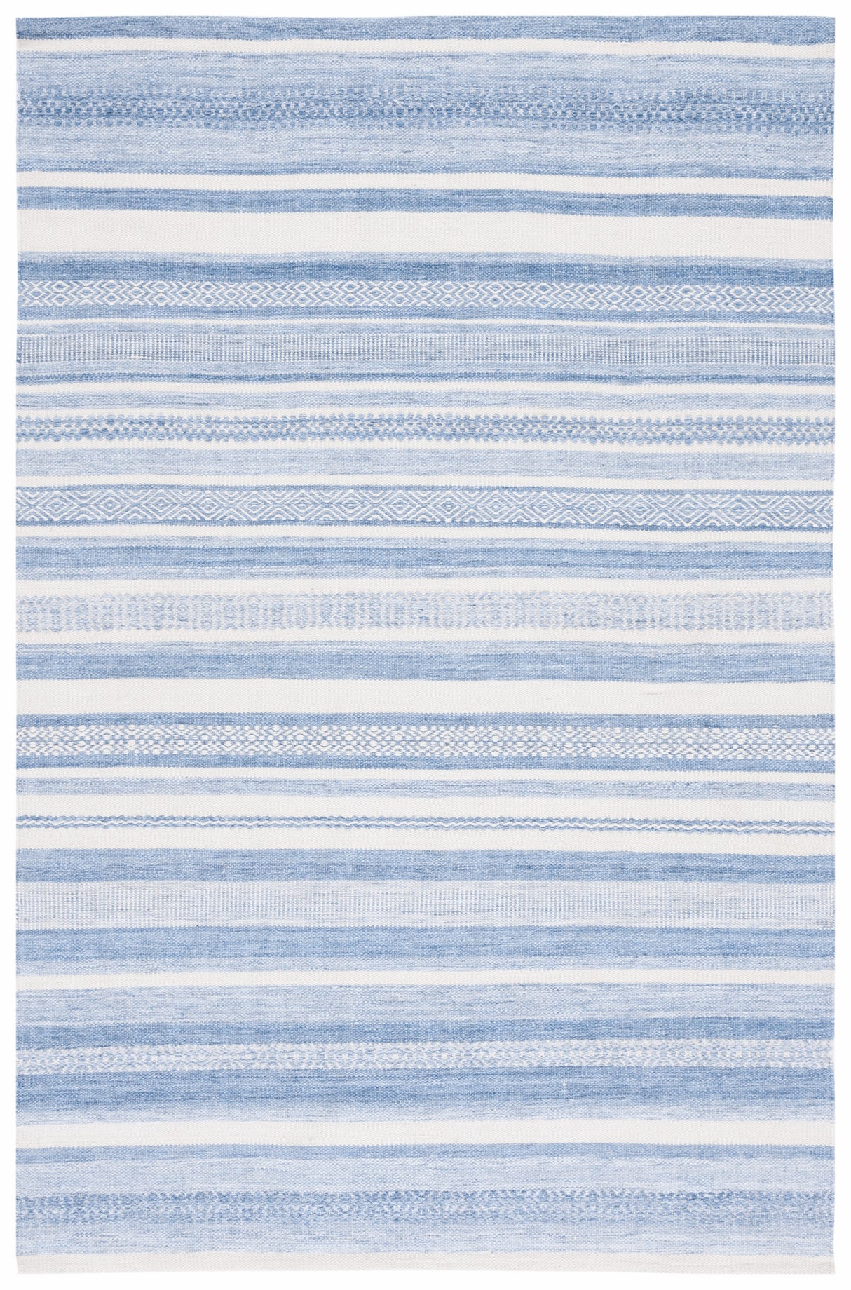 Safavieh Striped Kilim Stk425M Blue/Ivory Rug.