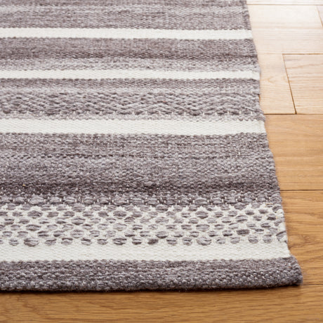 Safavieh Striped Kilim Stk427F Grey/Ivory Rug.