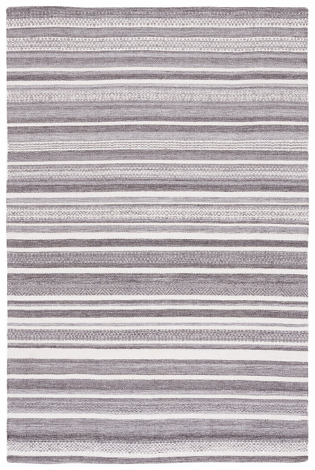 Safavieh Striped Kilim Stk427F Grey/Ivory Rug.