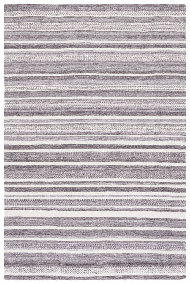 Safavieh Striped Kilim Stk427F Grey/Ivory Rug.