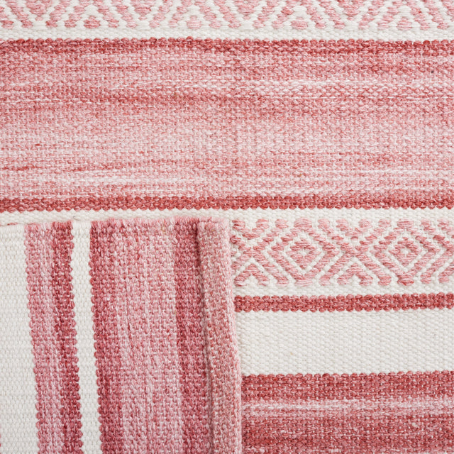 Safavieh Striped Kilim Stk430U Pink/Ivory Rug.