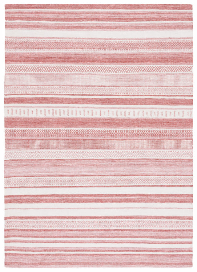Safavieh Striped Kilim Stk430U Pink/Ivory Rug.